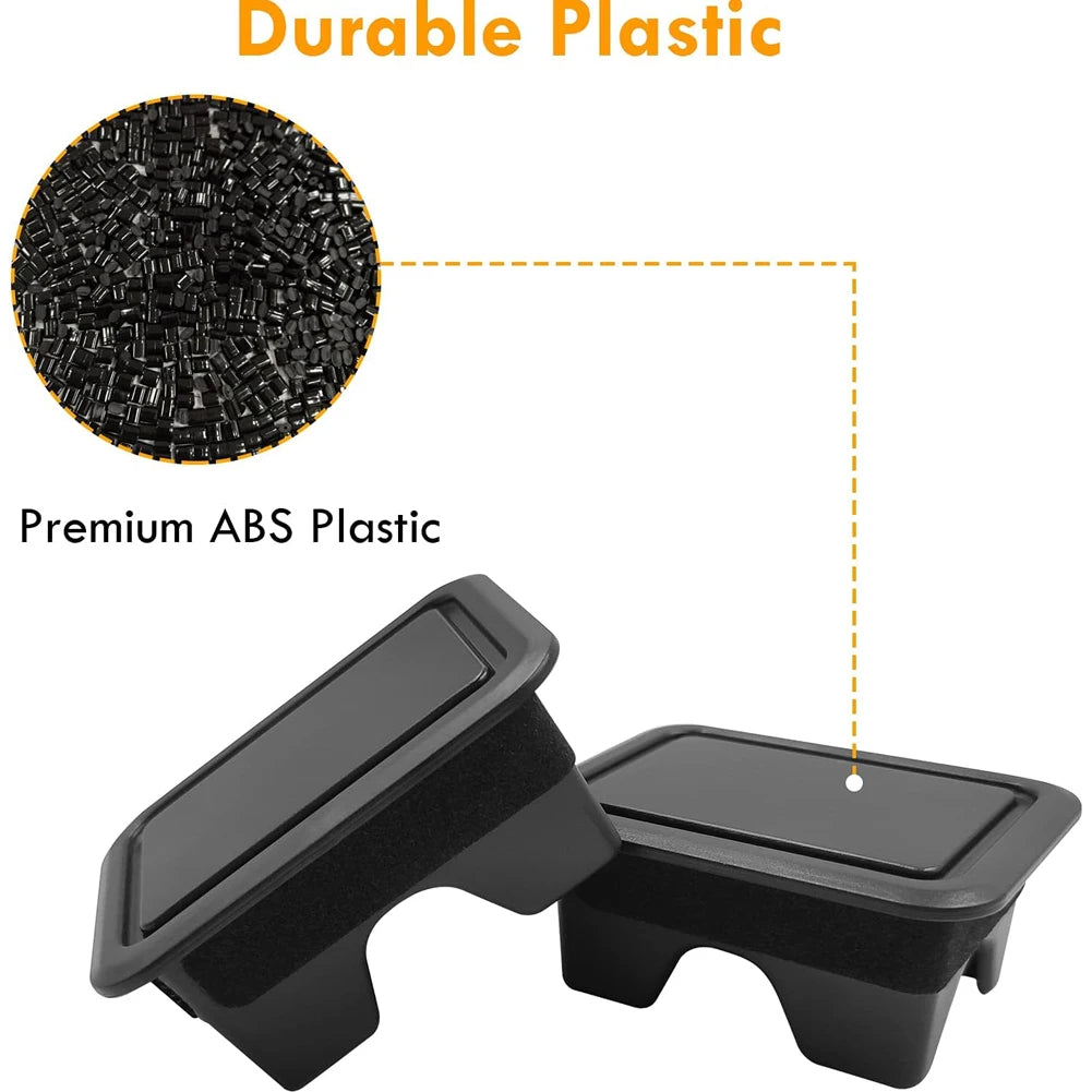 2 Sets Car Trunk Rear Bed Rail Stake Pocket Covers Rear Tail Hole Plugs Caps Car Bed Rail Stake Pocket Covers for Ram 2019-2024 Qme
