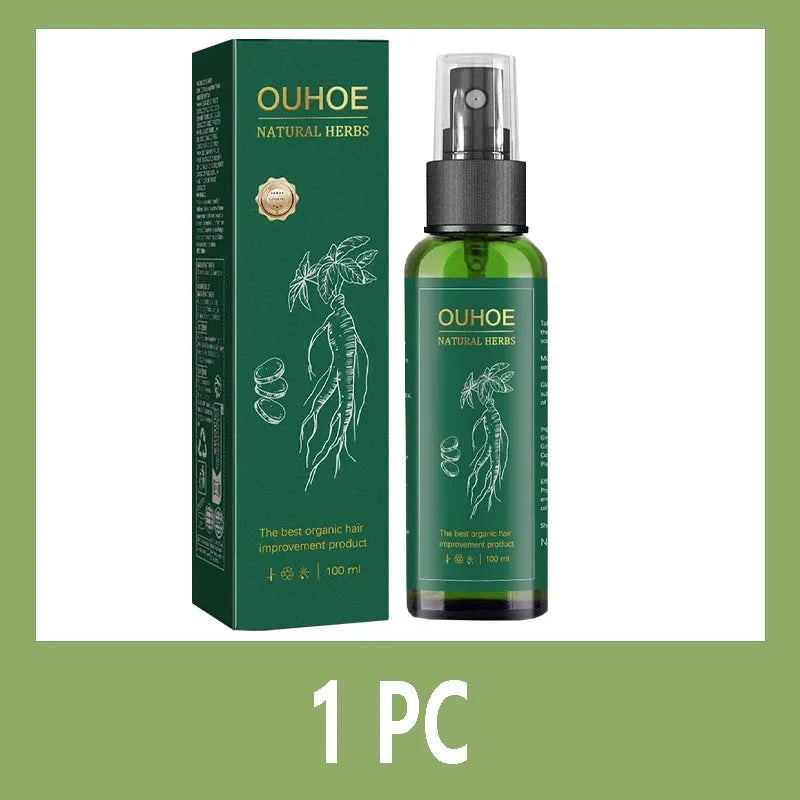 Natural Herbal Ginseng Hair Care Spray Moisturize Hair Remove Excess Sebum Prevent Hair Loss Nourish Scalp Essence Spray Qme 1PC