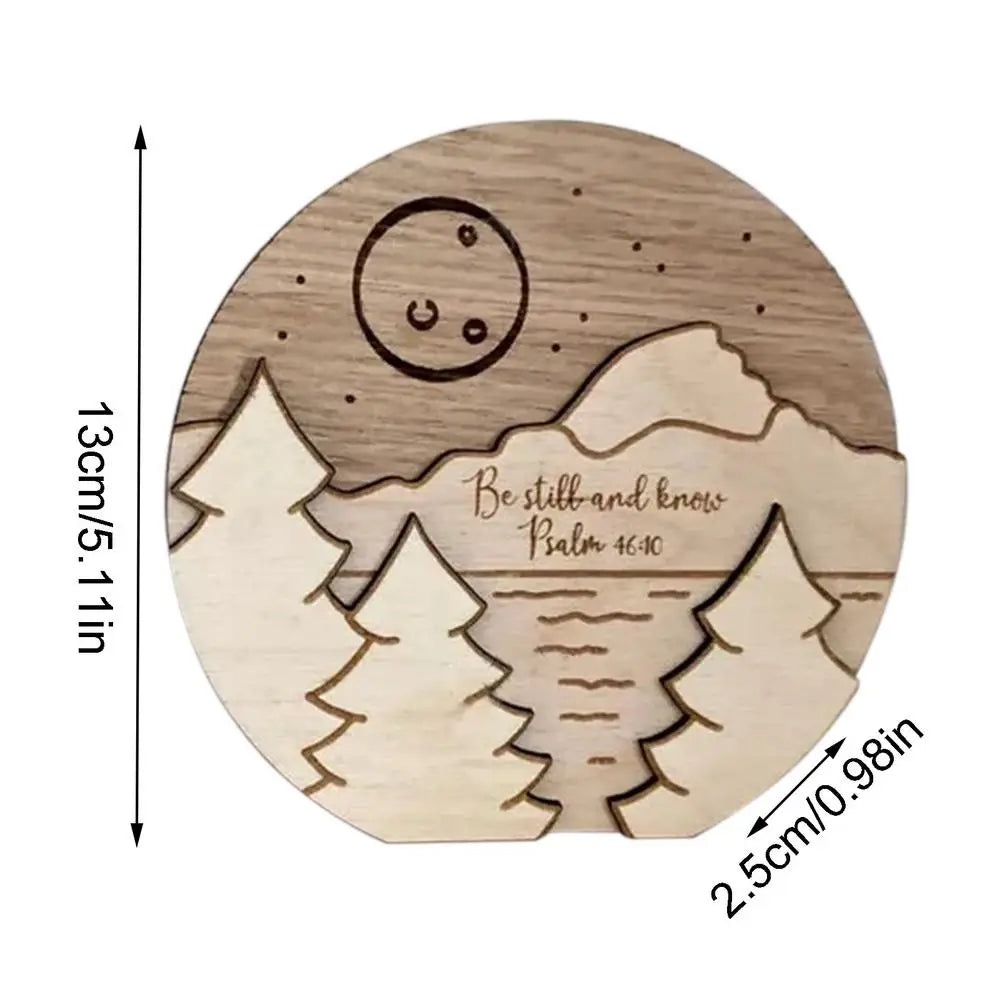 Christmas Wooden Sign Desktop Ornament Standing Verse Scene Home Qme C China Mainland