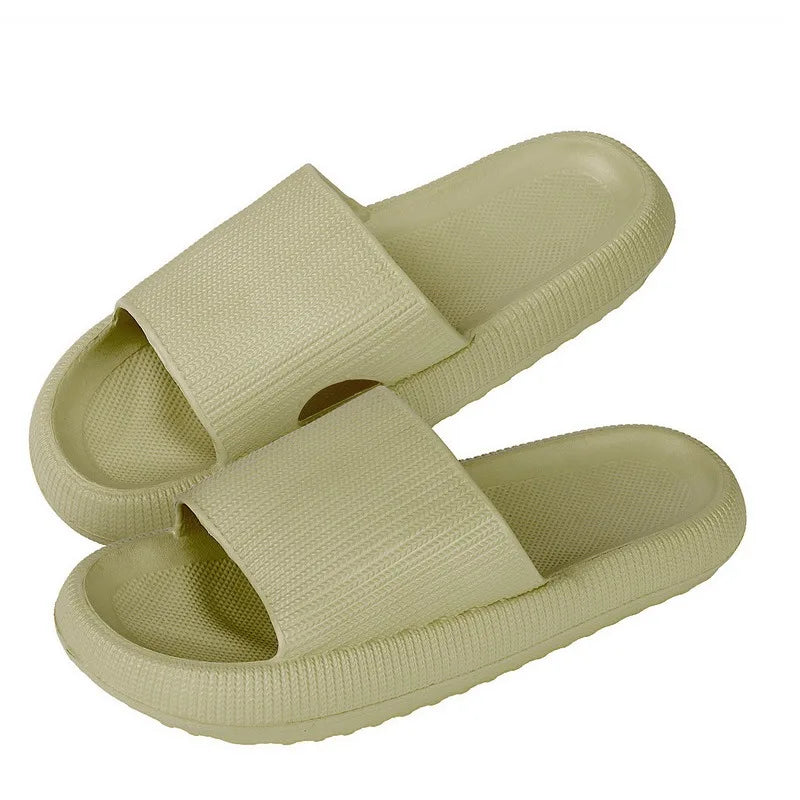 Cloud Slippers Women Shoes Summer Slippers For Men Shoes Home Flat Sandals Massage Flip Flops Couples Bathroom Indoor Slides Qme B-Green 3.5cm EUR 44-45