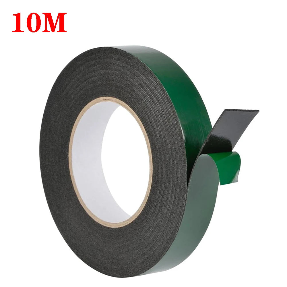 10M Double Sided Foam Tape 8-50cm Width Black PE Sponge Ultra-strong Self-adhesive Waterproof Heavy Duty Mounting Tape for Decor Qme 10M 1mm 6mm|China Mainland