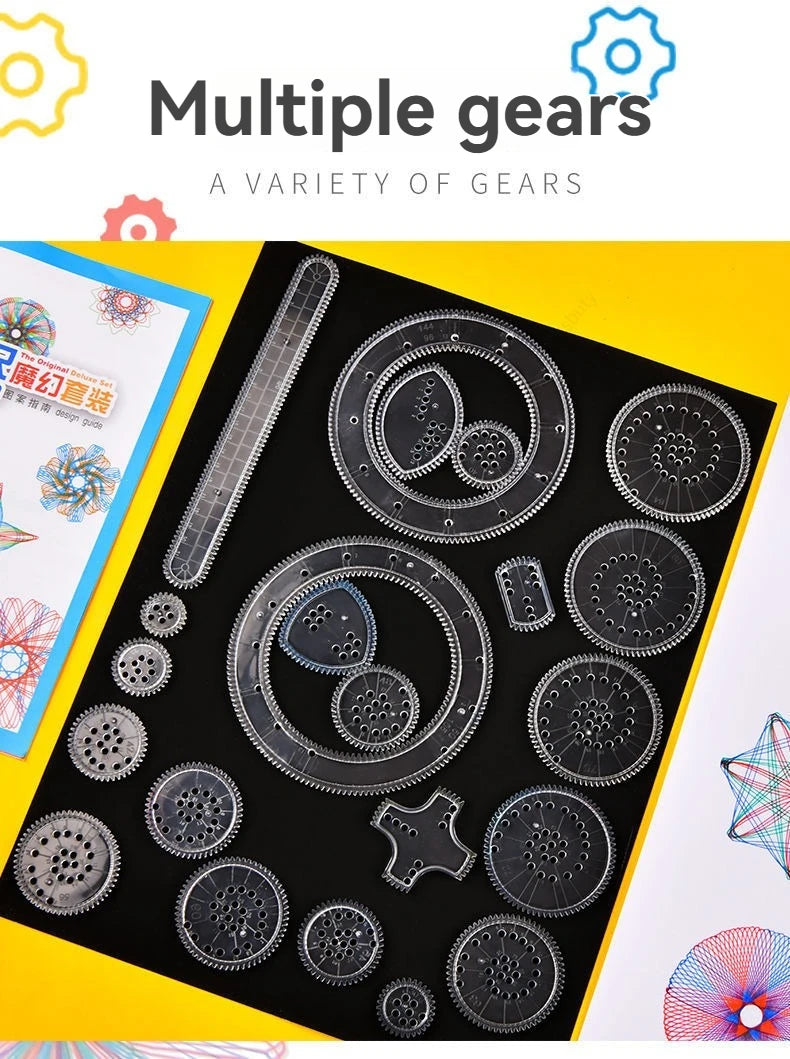 28 Pieces/set Multifunctional Ruler,magic Template, Create Stunning Spiral Drawings, Multifunctional Geometric Drawing Ruler Set Qme