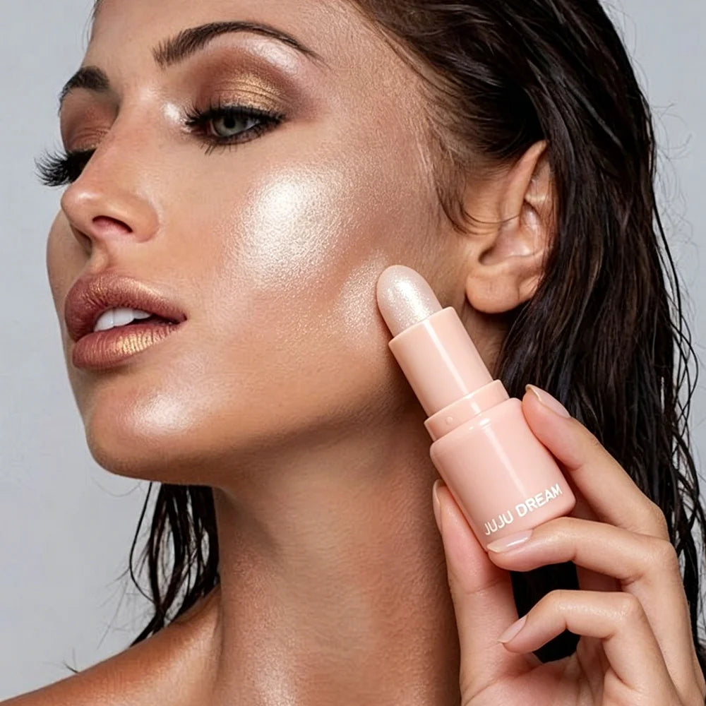 Long Lasting Jelly Glow Highlighter Glass Skin Face Illuminator Stick Qme