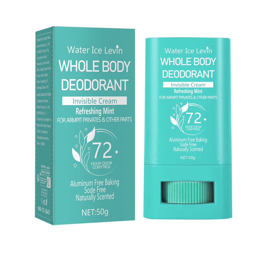 Whole Body DeodorantInvisible Cream Stick Deodorizing Fast Drying Retain Scent Refreshing Body Wrist Odor Anti Sweat Creams for Qme A bottle