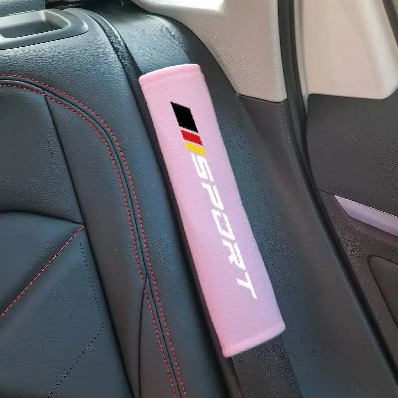 P1 Soft Comfortable Car Seat Belt Cushions Personalized Fashionable Qme Pink
