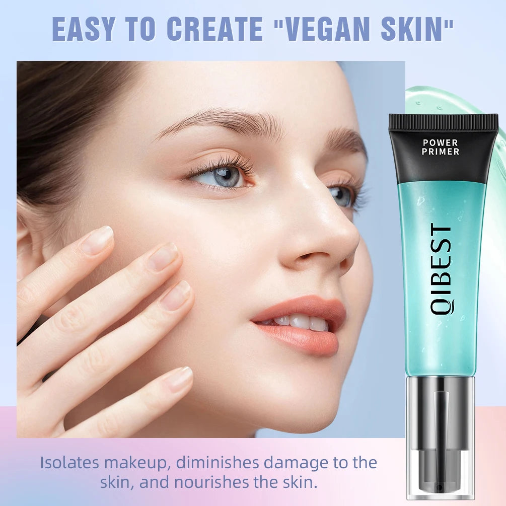 QIBEST 32ml Power Grip Primer Gel Based Hydrating Face Primer For Smoothing Skin Gripping Makeup Invisible Pore Colorless Primes Qme