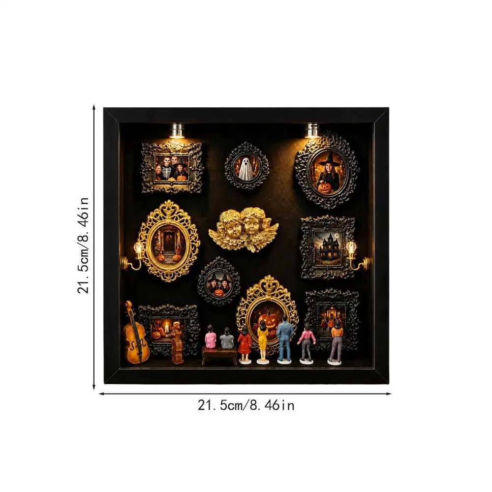 Memory Shadow Case Collectible Household Ornament Mini Frame Display Qme China Mainland Red