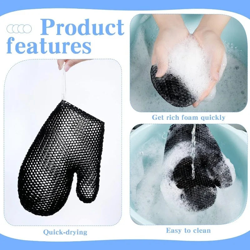 Honeycomb Exfoliating Glove Face Body Deep Cleansing Quick Dry TPU Qme