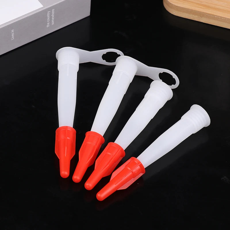 Spare Silicone Nozzle Sealant Tool Re-sealable Mastic Cartridge Qme
