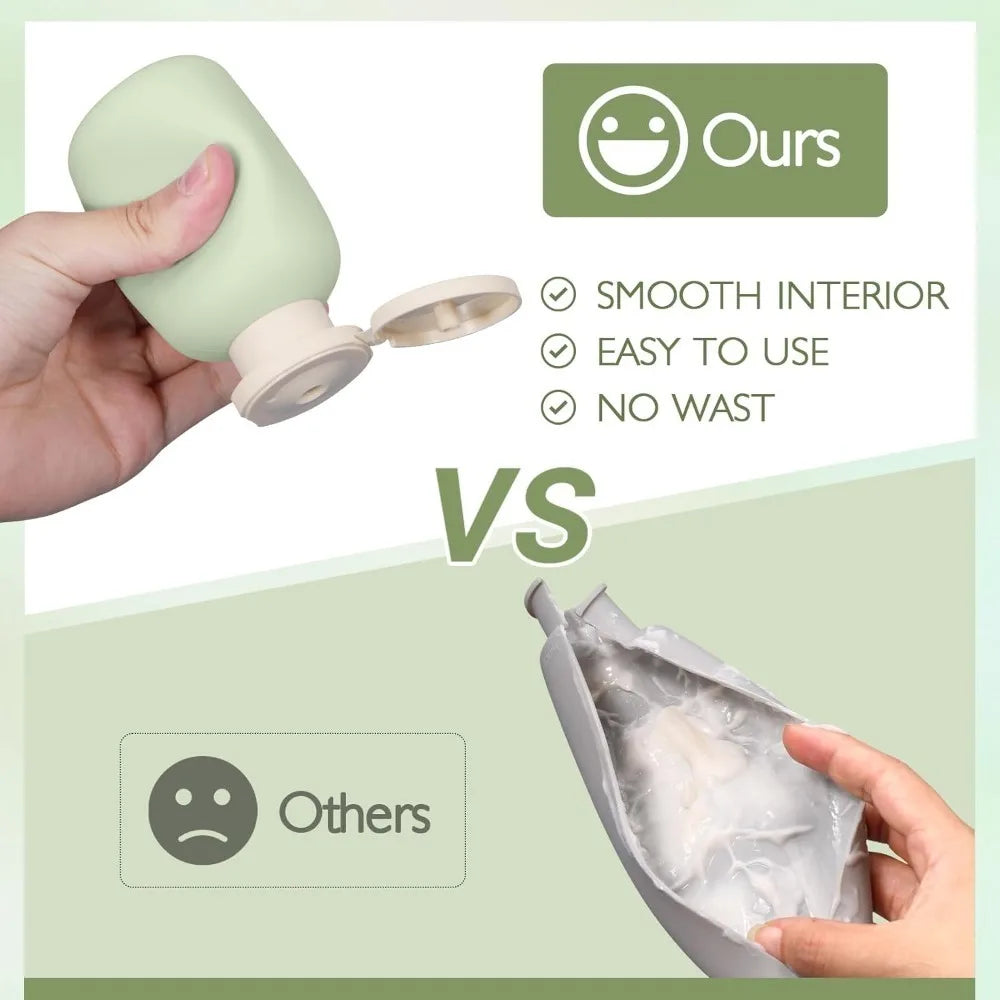 1 Soft Leakproof Travel Bottles Portable Squeeze Tubes Shampoo Lotion Qme