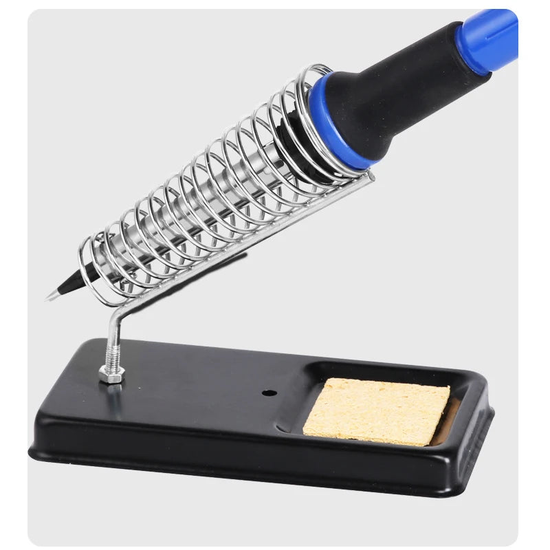 Portable Soldering Iron Stand Holder Tin Welding Cleaning Sponge Qme