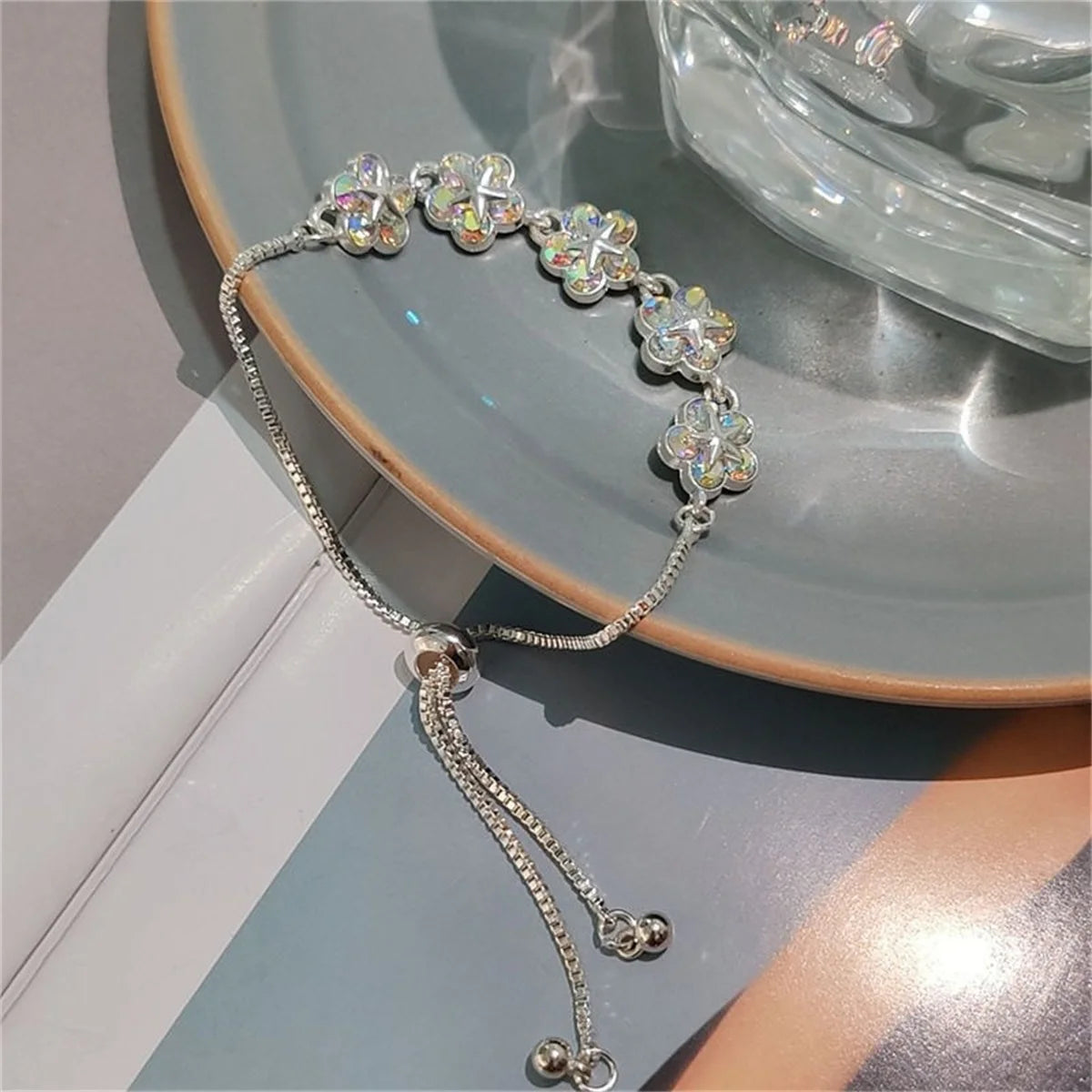 Fashion Creative Lucky Imitation Hotan Jade Bracelet Vintage Light Luxury Handmade Jewelry Bracelet Women's Girls Jewelry Gift Qme 2