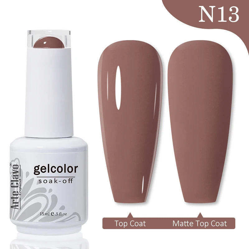Arte Clavo Gel Nail Polishes Pink Nude Hybrid Lak Manicure