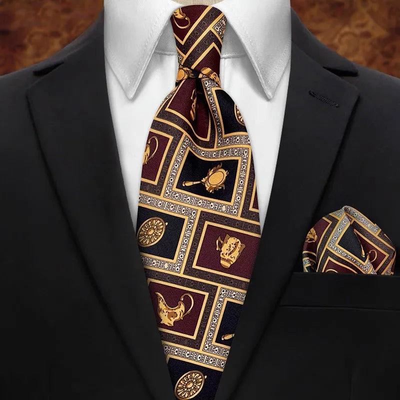 Fashion Men Tie Flower Paisley Geometric Novelty Design Silk Qme h6-6