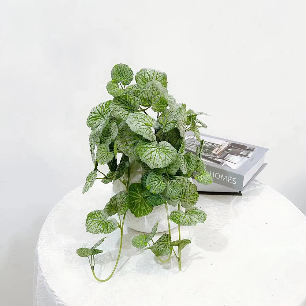 1PC Simulated Vine Plants, Crabapple Leaves, Living Room Green Plants, Display Window Decorations Qme