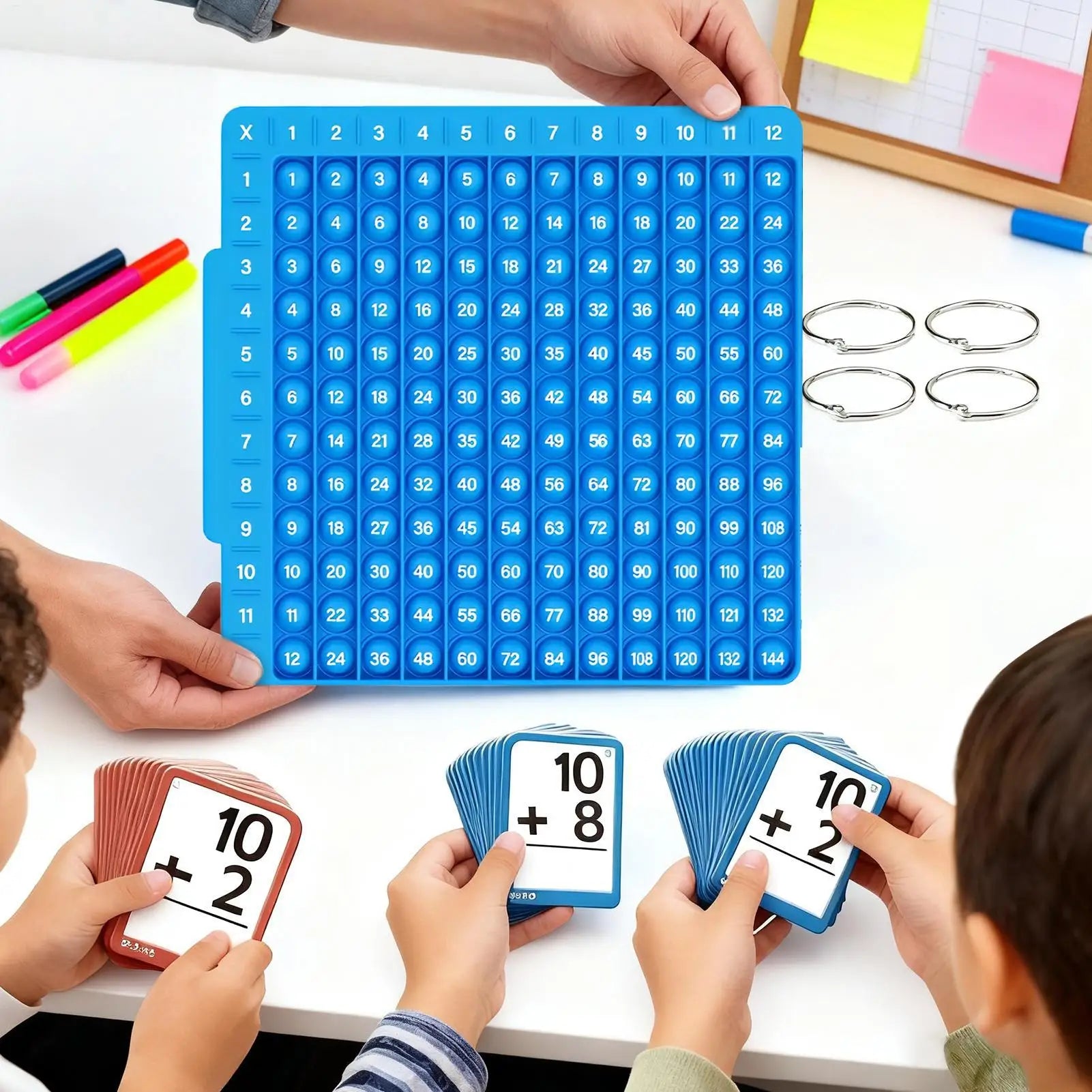 Arithmetic Flash Cards Learning Games with Board Math Flash Card Set for Kids Ages 1-6 Boys Girls Home Nursery Classroom School Qme