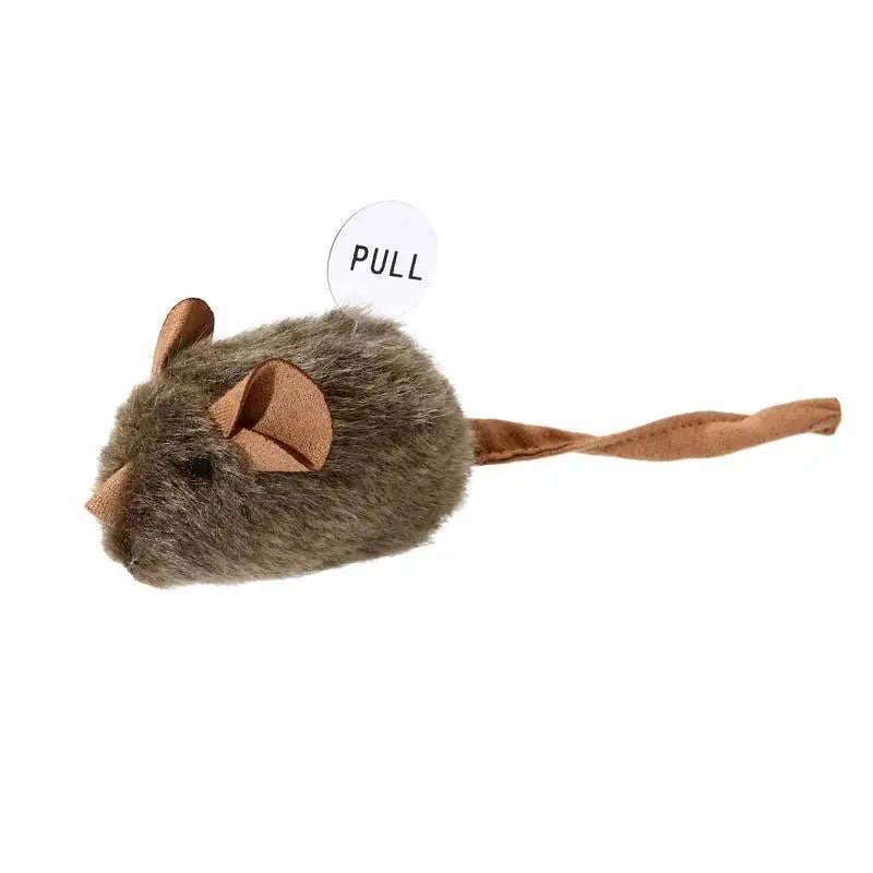 Plush Cat Toy Simulation Mouse Realistic Chirping Feature Kitten Qme A1