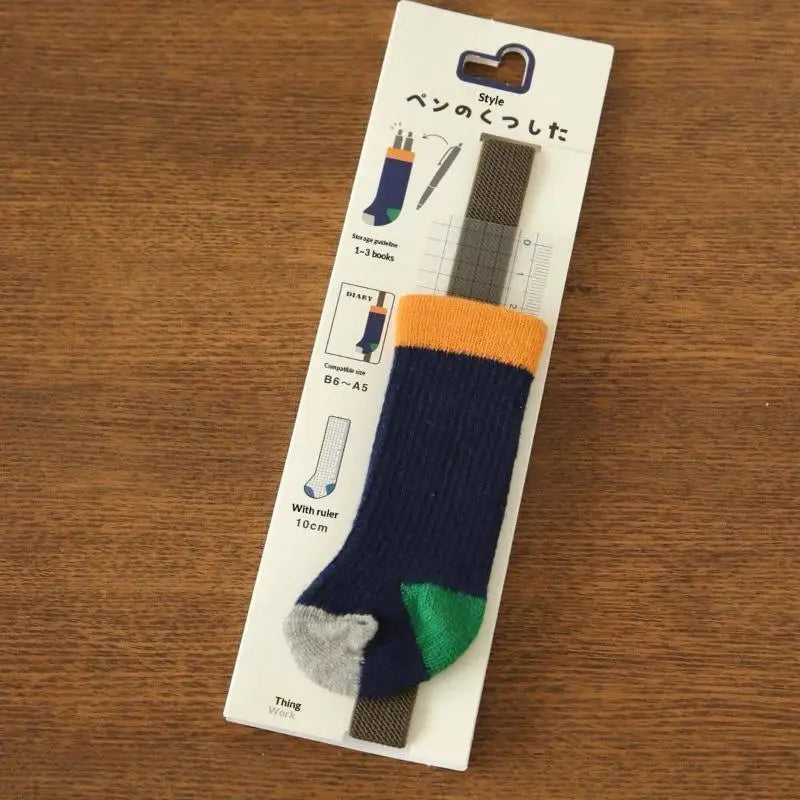 Kawaii Mini Socks Pen Cap Holder Elastic Strap A5 B6 Planner Notebook Qme A1