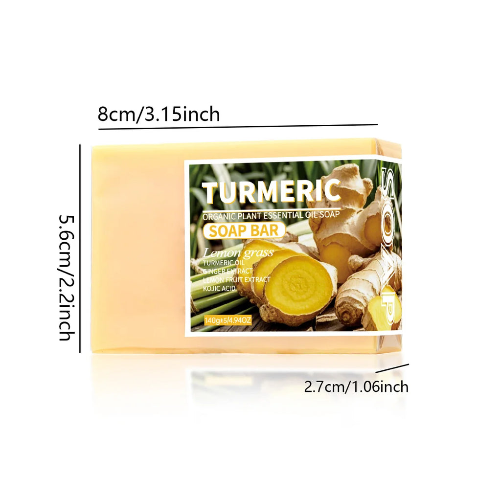 Turmeric Essential Oil Soap Lemon Handmade Suitable Washing Face Qme