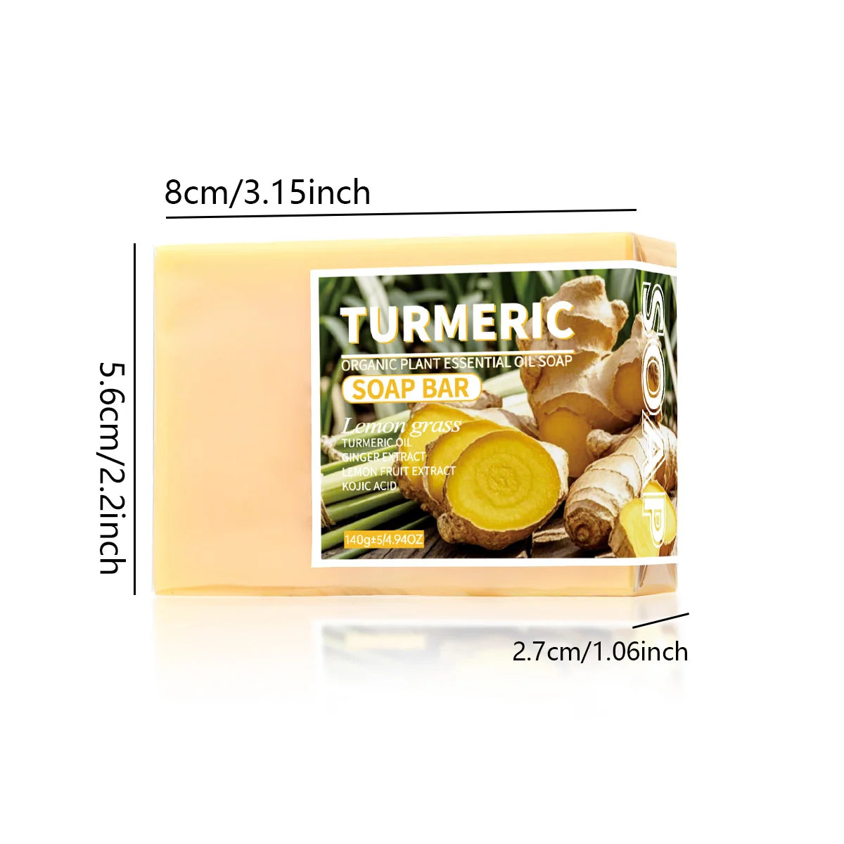 Turmeric Essential Oil Soap Lemon Handmade Suitable Washing Face Qme