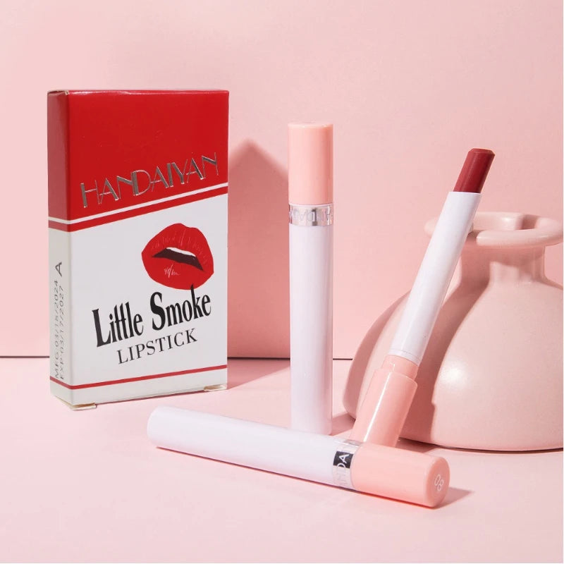 1/4PCS/Set Creative Cigarette Lipstick 12 Colors Velvet Matte Lasting Waterproof Lipstick Sexy Matte Non-Stick Cup Lip Makeup Qme