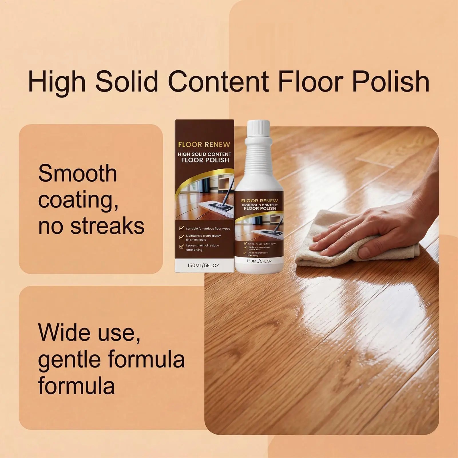 Laminate Floor Restorer 150ml Household Cleaner Floor Shine Renewal Restorer for Protective Layer Scratch Removal Repair Home Qme