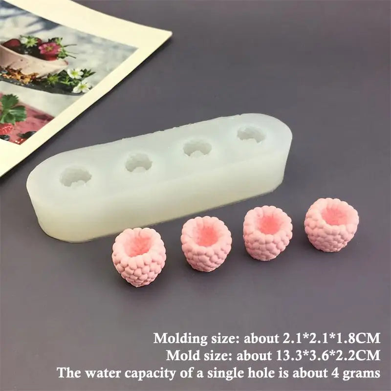 Small Raspberry Mousse Candy Mold Baking 3D Pudding Dessert Chocolate Qme F