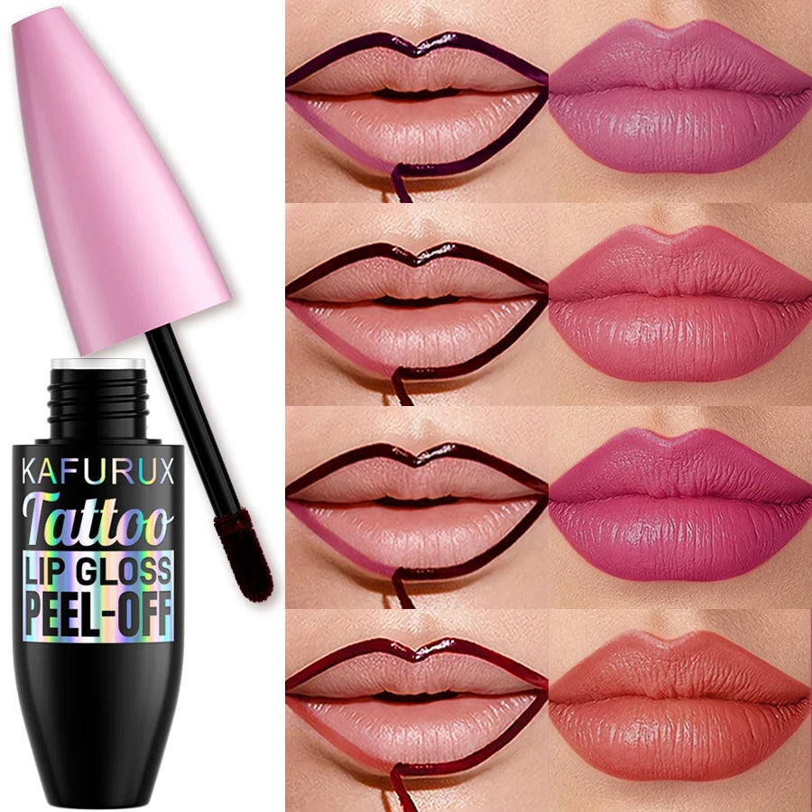 7 Waterproof Lip Liner Peel Off Tint Long Lasting Matte Gloss Red Qme