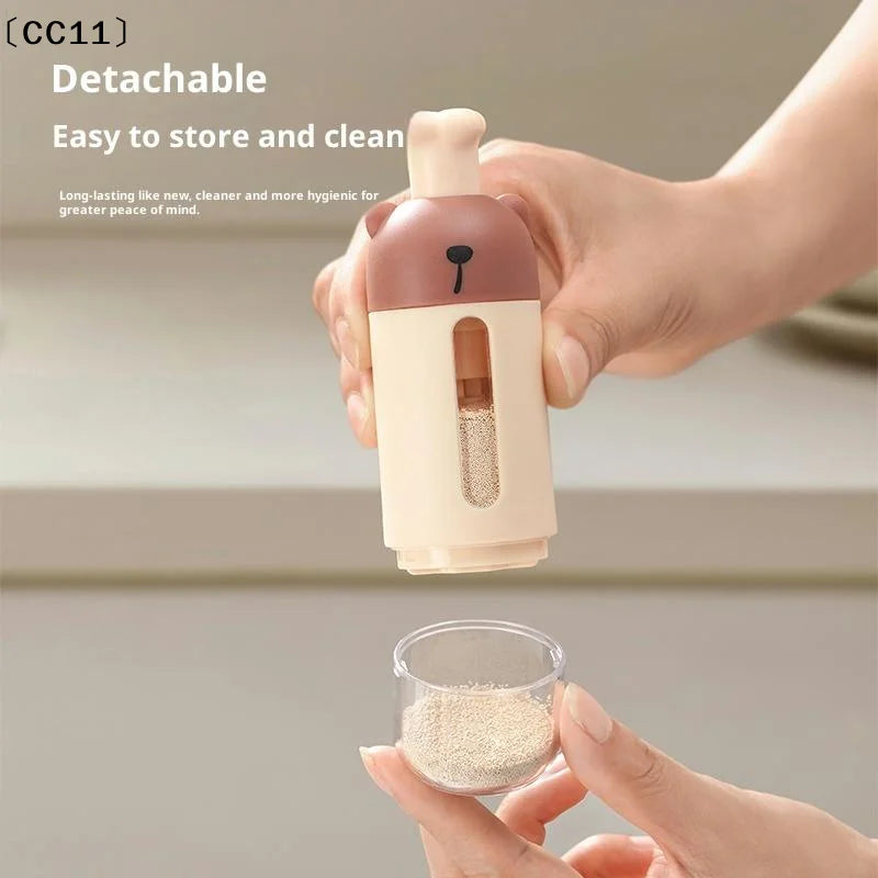 Metering Salt Shaker Push Dispenser Tank Sugar Bottle Canister Qme