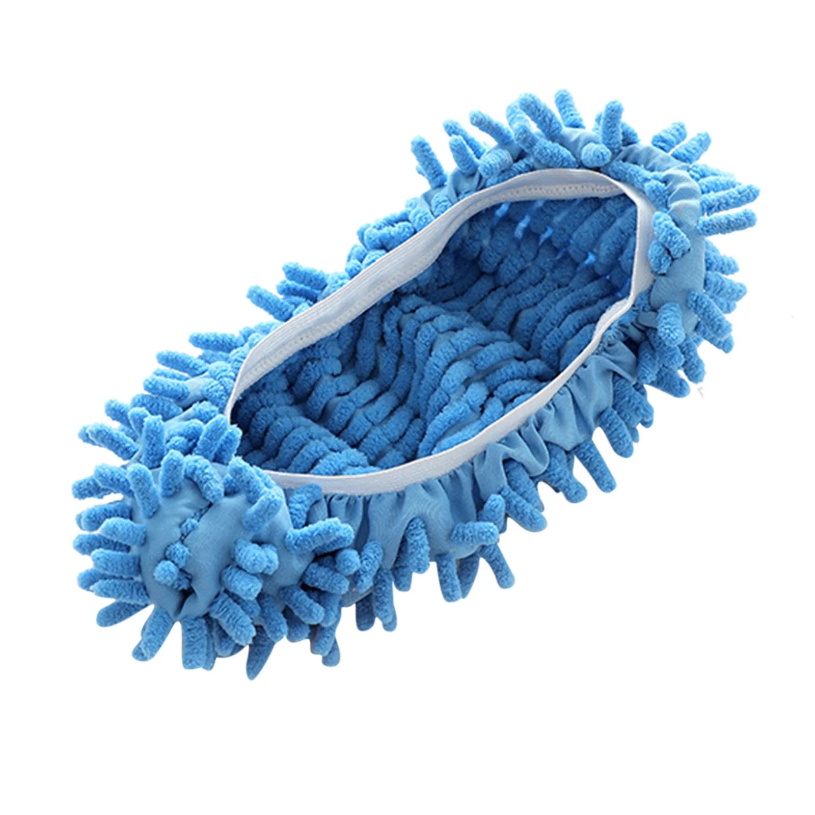Mop Slippers Lazy Floor Polishing Cleaning Socks Shoes Mopping Slippers Cover Solid Color Cleaning Mop Replaceable Covers Qme Blue