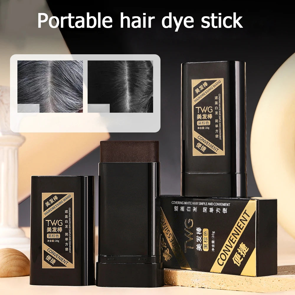 Portable Hair Dye Stick Waterproof Sweat Proof Covers Gray Suitable Qme