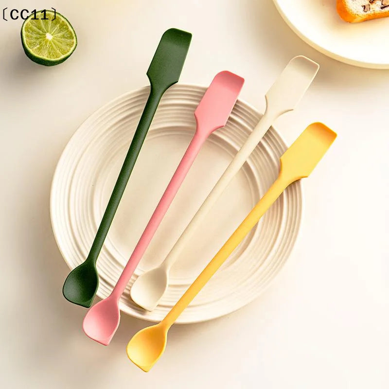 Silicone Small Spoon Jam Heat Resistant Easy Clean Non-stick Rice Qme
