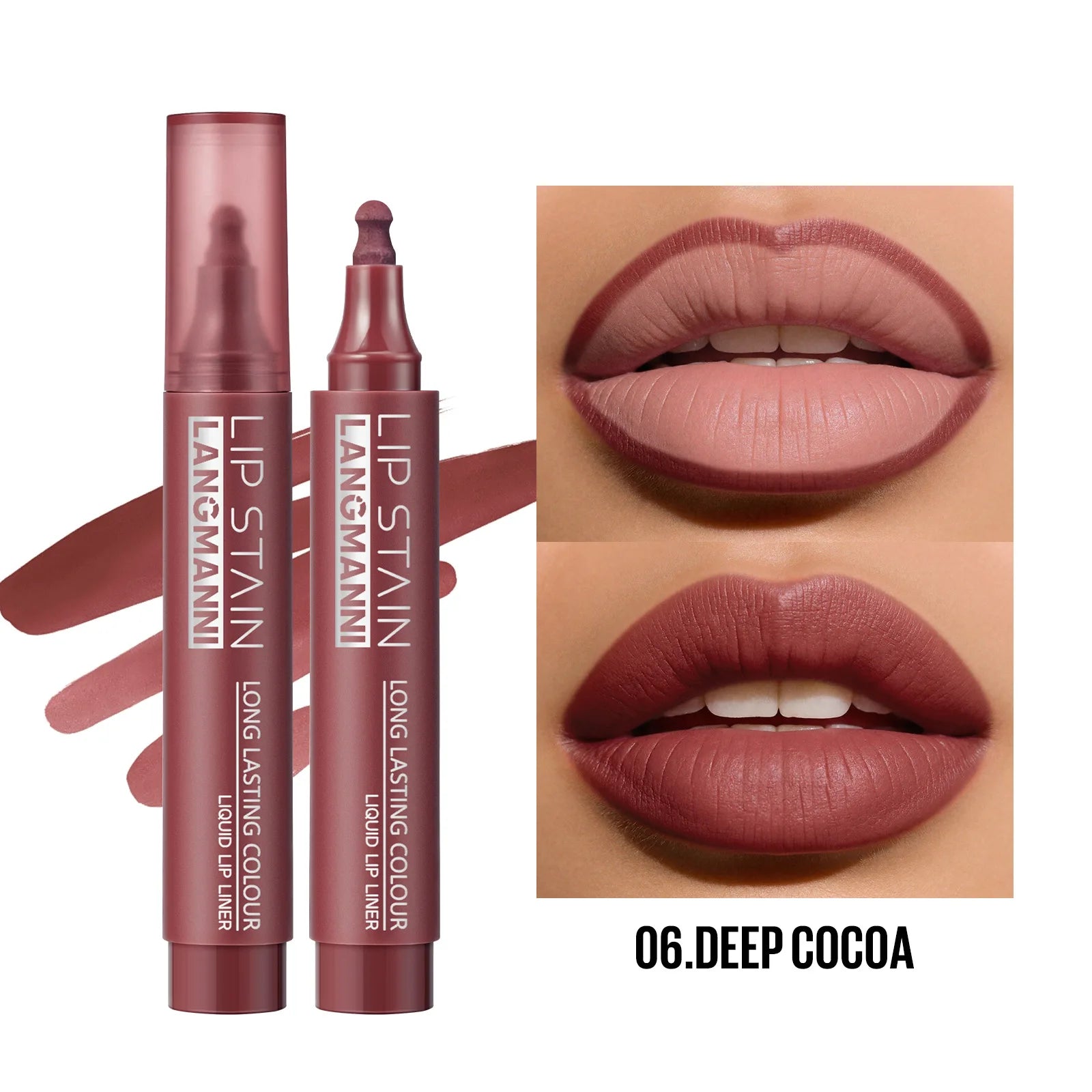 Lip Stain Liquid Liner Marker Pen Long Lasting Waterproof Matte Tint Qme 06