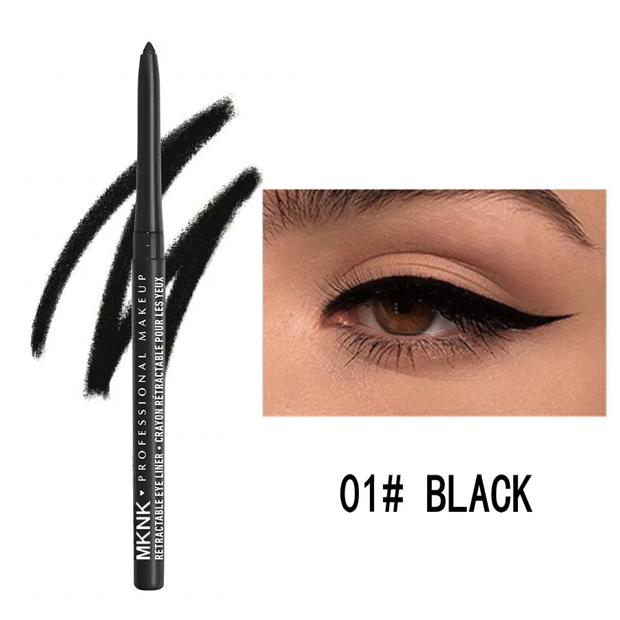 Auto Rotating Eyeliner Gel Pencil Lip Liner Easy Pigment Eye Makeup Qme 01