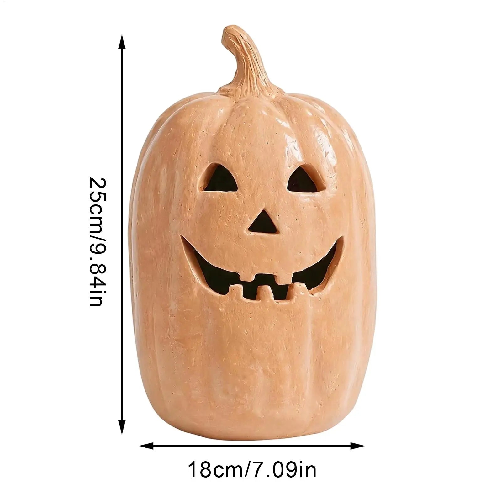 Pumpkin Lanterns Decor Handmade Resin Lantern Centerpiece Outdoor Qme