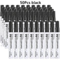 1-100Pcs Erasable Whiteboard Marker Pen Blackboard Marker Teaching Chalk for Glass Office School Stationery White Board Marker Qme 50Pcs Black A