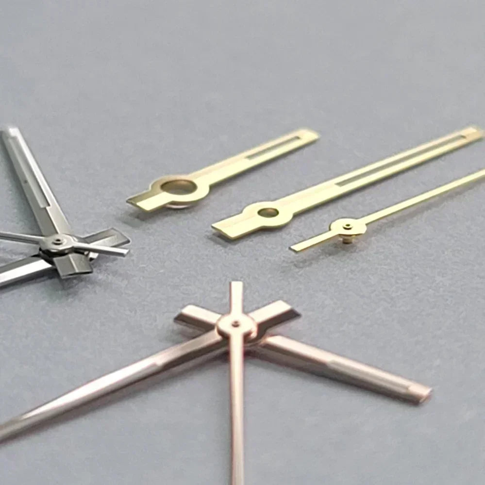 Modified Watch Hands Green Luminous Logbook Needle Silver Gold Rose Watch Accessories for NH35/NH36/4R/7S Movement Qme