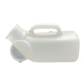 1200ml Pee Container Spill Proof Urine Bottle Plastic Mens Bedpan Bottle with Lid for Car Elderly and Incontinence Qme White