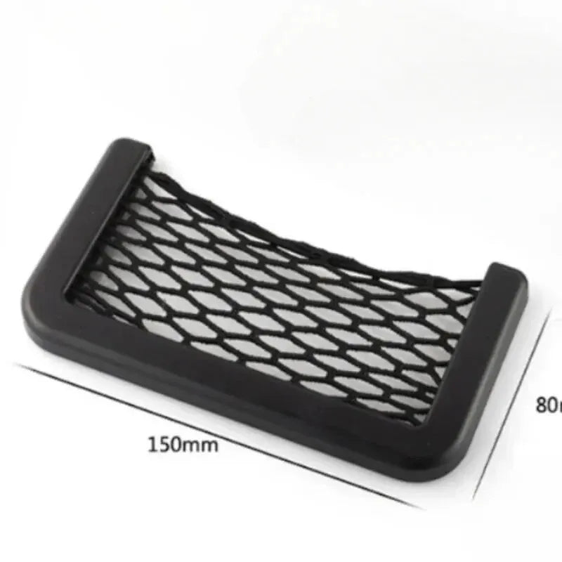4Pcs Auto Seat Side Interior Back Sundries Pocket Mesh Storage Bag Phone Net Pocket Holder Car Storage Bag Elastic Flexible Nets Qme 15cm