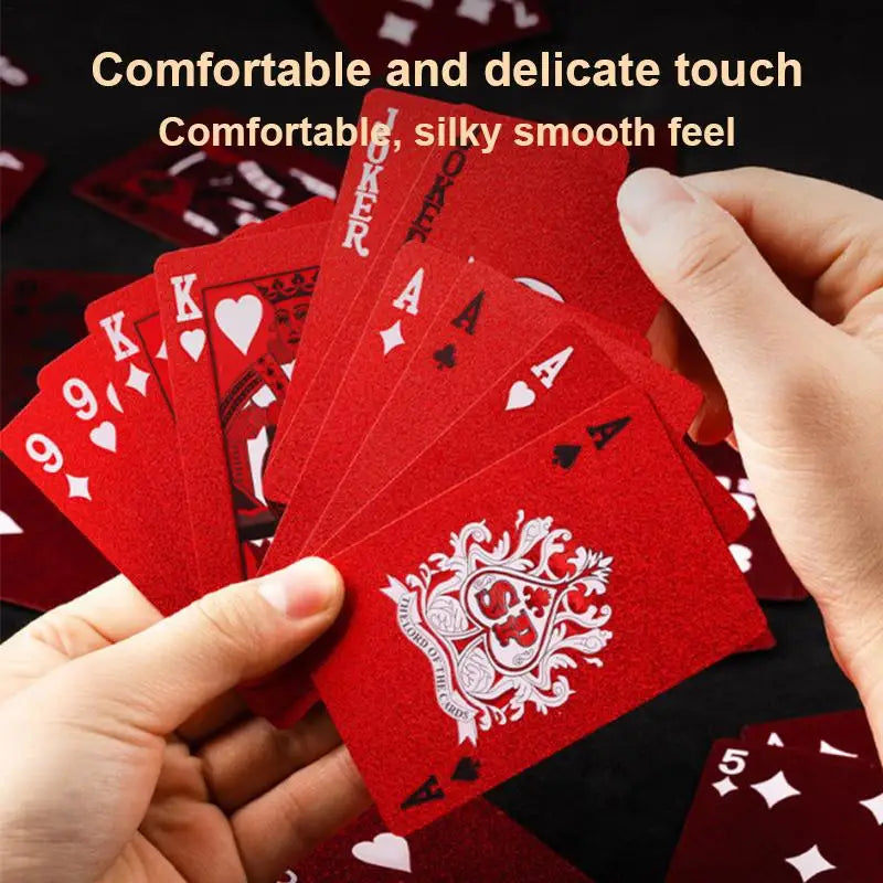 Red Poker Card Waterproof Playing Cards with Dragon Backing Play Cards for Pool Games Travel Camping Classic Trick Cards Qme