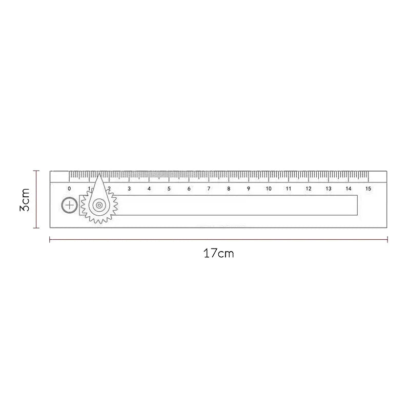 2-in-1 Multifunctional Compass Drawing Ruler Straightedge Geometric Qme