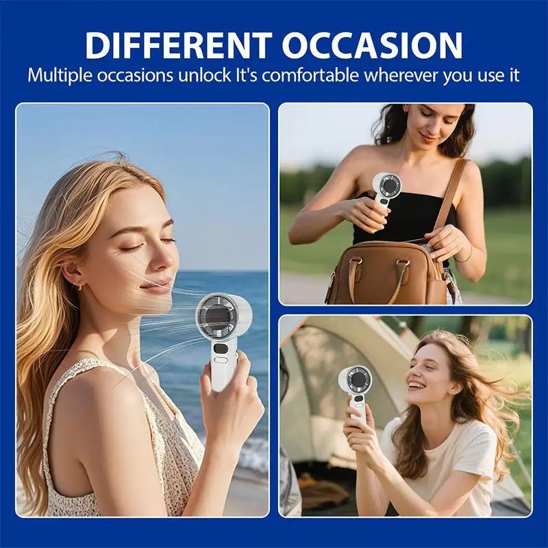 Summer 120-speed Turbine Mini Fan USB Rechargeable High-power Outdoor Qme