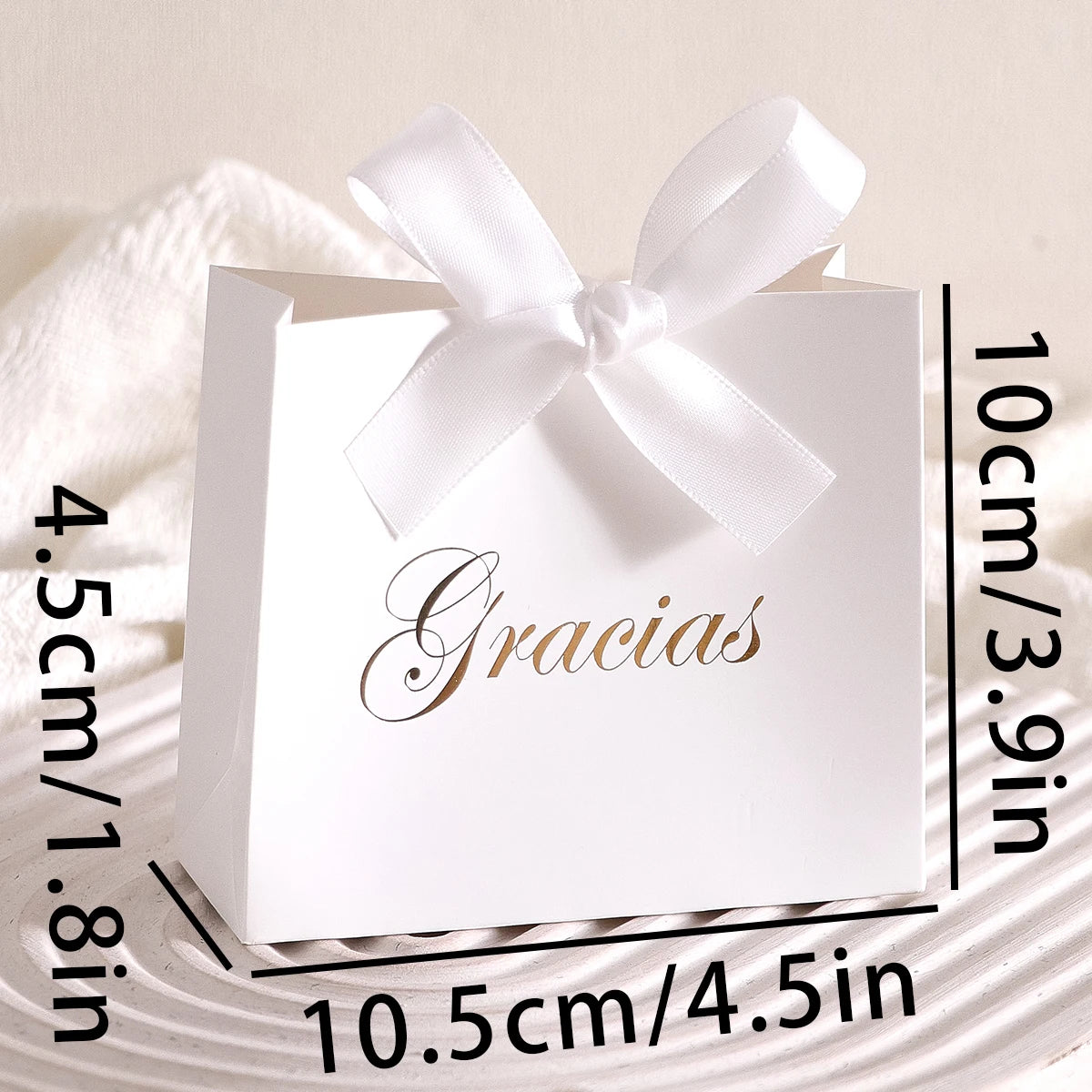 Elegant 5-Piece Gift Box Set With“Gracias” Design and Ribbon - Perfect for Storing Snacks, Candies and Small Gifts - Perfect Fo Qme