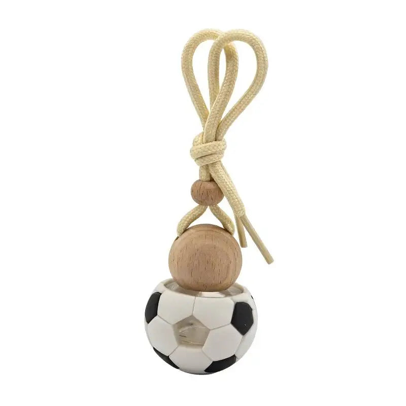 Soccer Designed Perfume Bottle Hanging Glass Car Air Freshener Qme