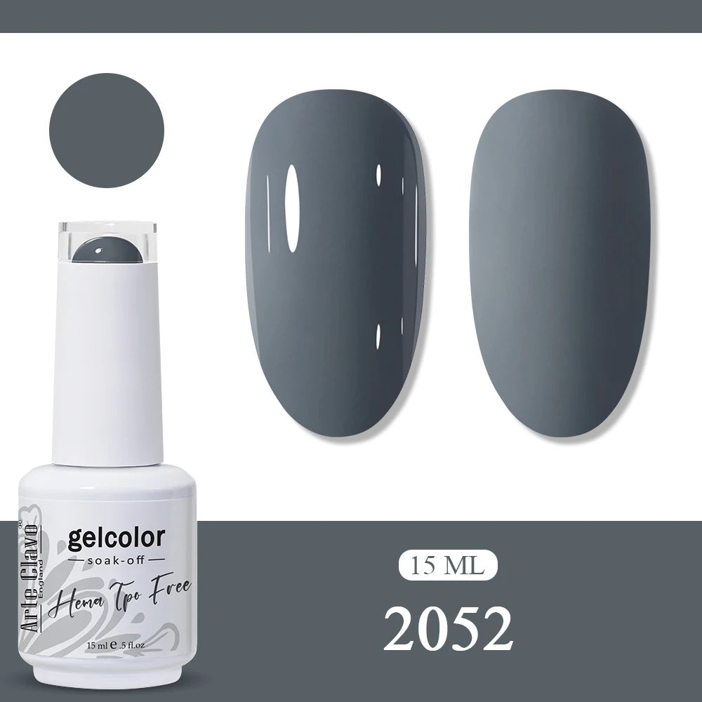 Arte Clavo HEMA TPO Solid Purple Gel Nail Polish Winter Matte DIY Art