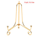 Dish Frame Picture Plate Rack Easel Storage Decoration Gold Iron Qme 15cm