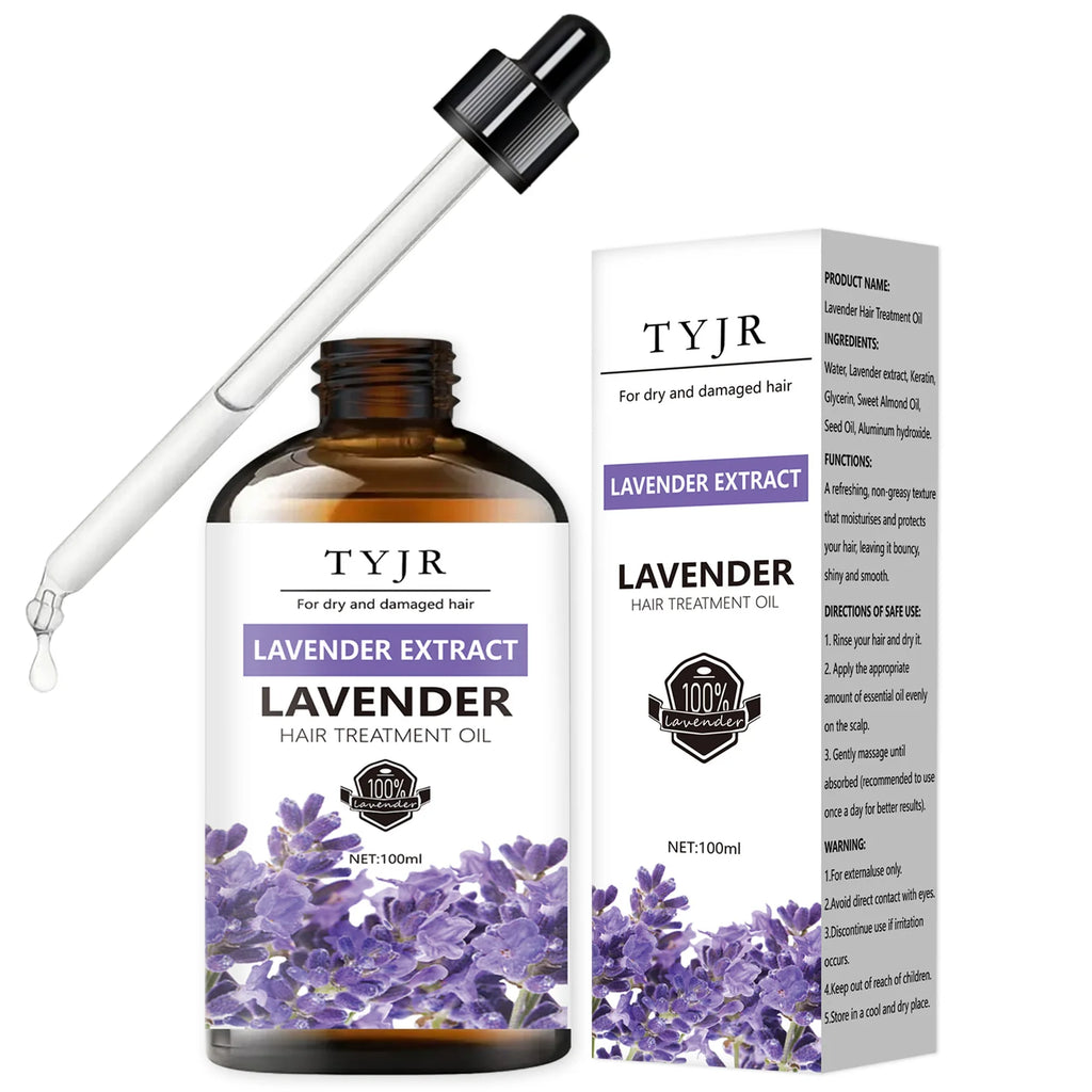 Lavender essential oil for skin care, massage, shower, diffuser relaxing essential oil for face, body, nails, hair, eyelashes Qme 1pcs 100ml Lavender