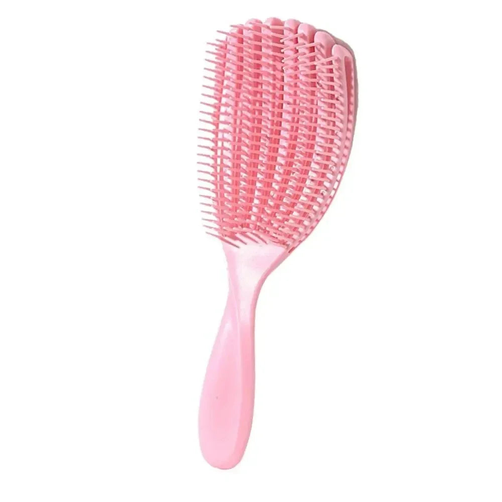 Hair Brush Octopus Hairbrush Pink Massage Detangler Brush For Curly Hair Thick Hair Care Combs Hairbrush Styling Tools Qme pink-L