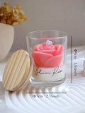 Valentine's Day Best-selling Straight Cup Rose Fragrance Candle Qme Pink