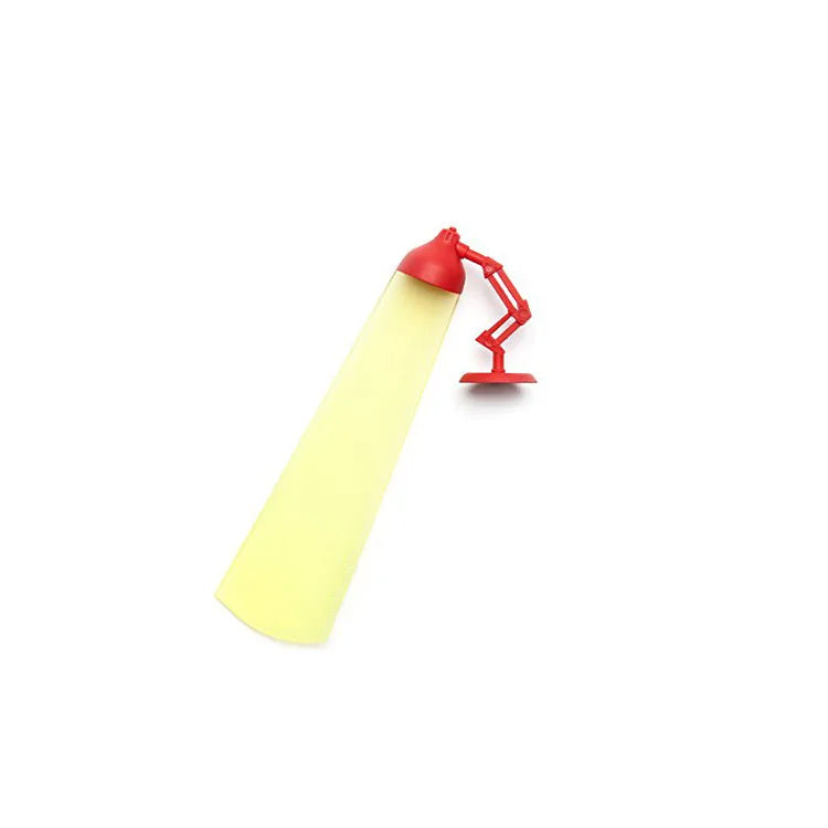 1pc Unique Cartoon Desk Lamp Shape Bookmark - Perfect for Office Stationery Qme Red